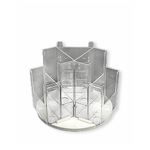 Six-Pocket Two-Tier Revolving Trifold Brochure Holder